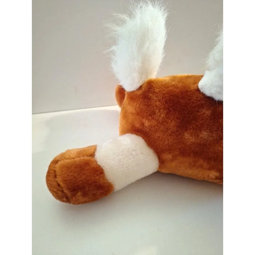 Lynn Weisberg 1985 Brown White Plush Horse Pony Bow Enesco - Picture 13 of 16